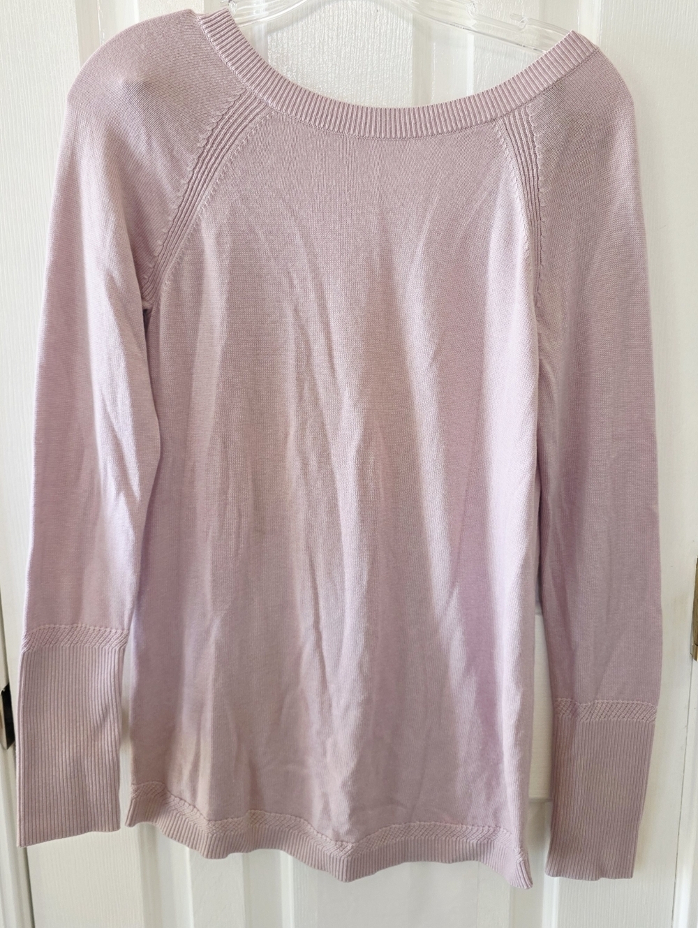 Lululemon Athletica Dusty Pink Scoop Neck Knit Sweater Size 8